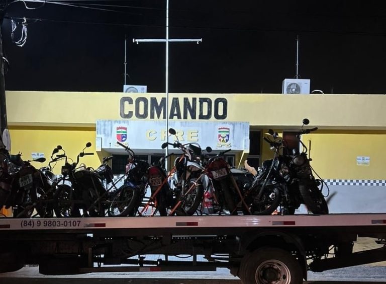 CPRE deflagra “Operação Sossego” e remove dez motocicletas com escapes barulhentos em Natal