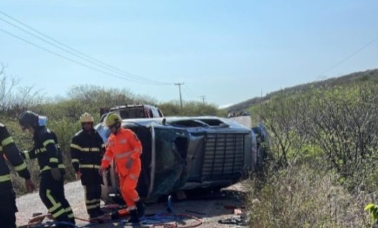 Motorista morre após veículo capotar na BR-226, entre São Vicente e Currais Novos