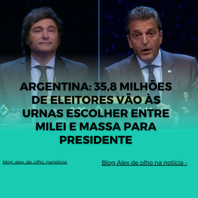 Argentina: 35,8 milhões de eleitores vão às urnas escolher entre Milei e Massa para presidente