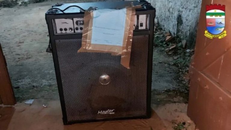 Polícia apreende caixa de som na Praia de Pitangui, litoral Norte do RN