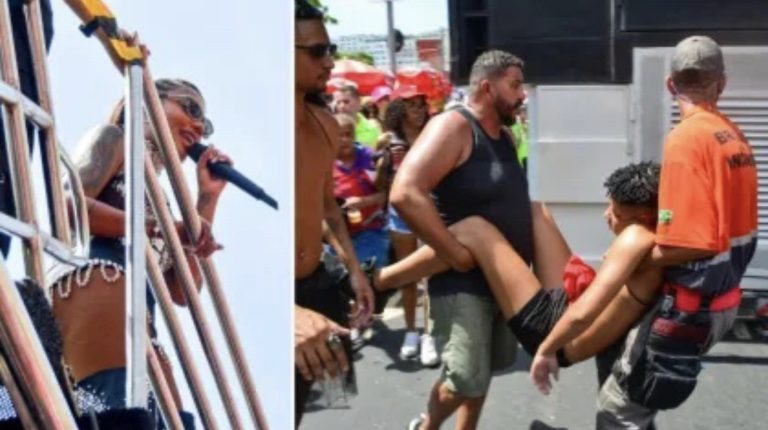 Ludmilla encerra bloco mais cedo por conta do calor: “Muita gente passando mal”