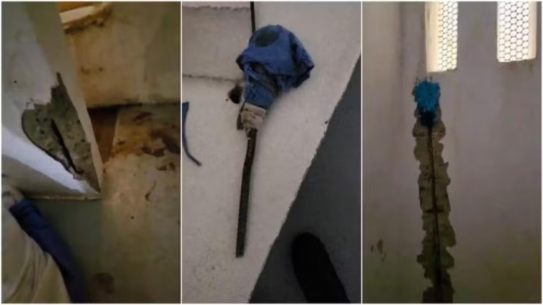 Presos tiraram ferro das paredes para usar como ferramenta em Mossoró