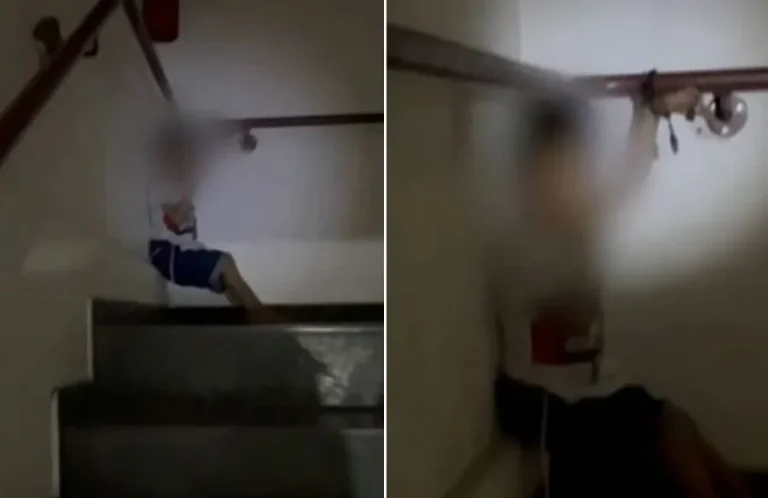 Criança de 3 anos é encontrada amarrada em escada do prédio onde mora