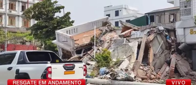 Passa de 2.700 o número de mortos em Mianmar após terremoto, diz autoridade