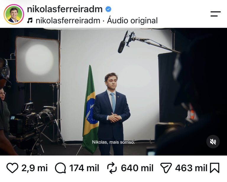 Novo vídeo de Nikolas Ferreira fala de Picanha, STF e Censura e explode nas redes com 2,9 mi só em curtidas; confira