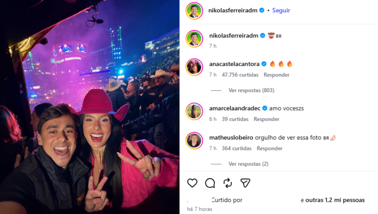 VÍDEO: Ana Castela faz o ’22’ ao encontrar Nikolas Ferreira na Festa do Peão, em Barretos
