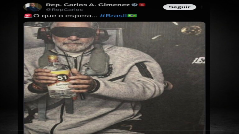 Deputado dos EUA publica imagem de Lula sendo capturado e faz alerta sobre o Brasil: “O que o espera… #Brasil“