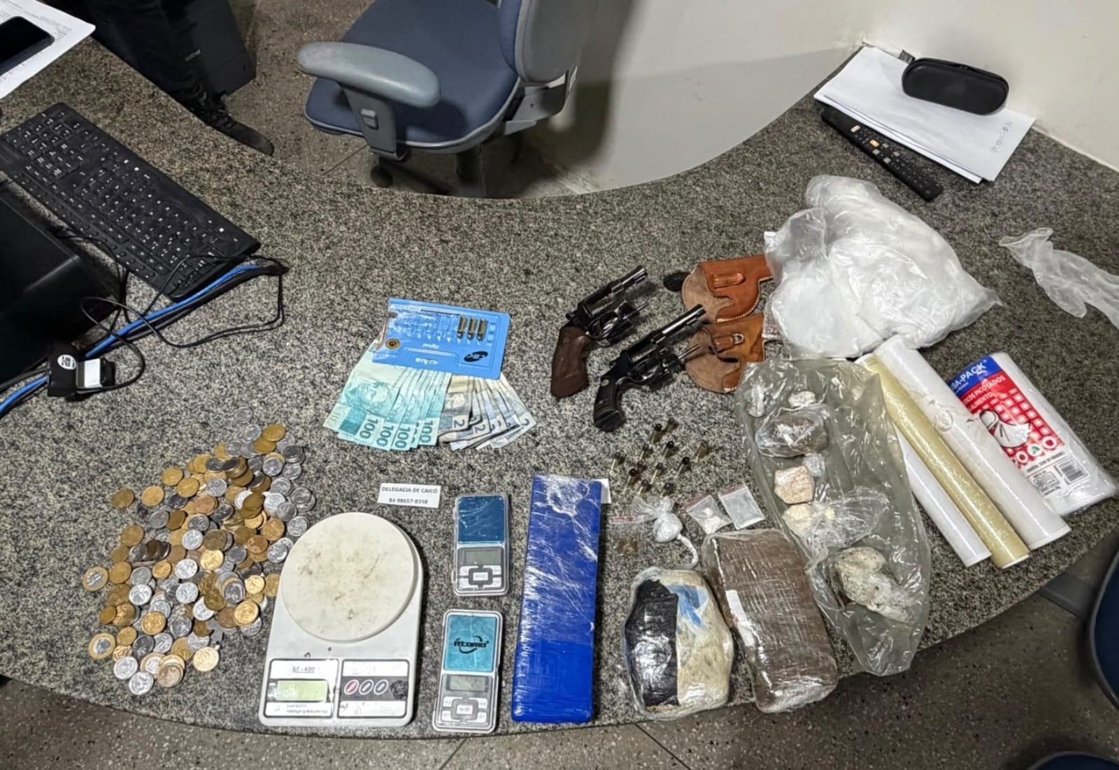 Balanço: Polícia Civil apreende três armas de fogo e cerca de dois quilos de drogas em operações em Caicó